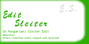 edit sleiter business card